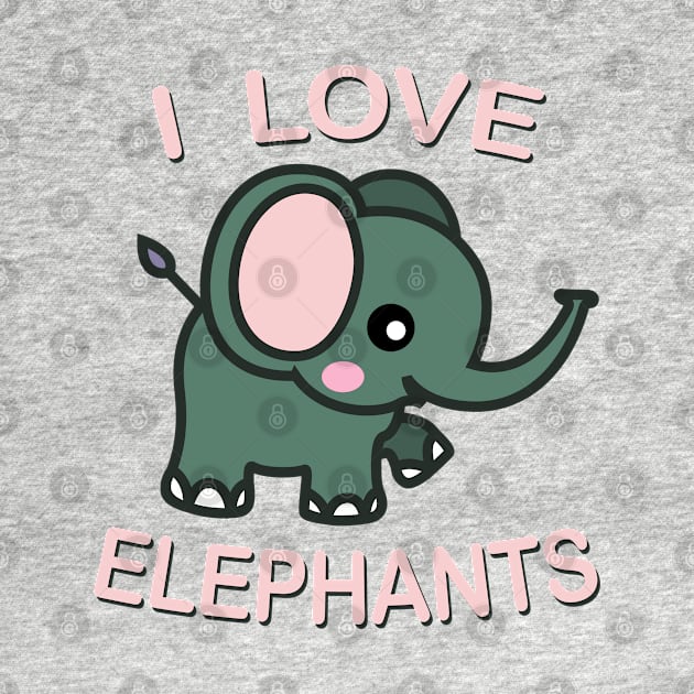 I love elephants Kawaii Baby Elephant. by Brasilia Catholic